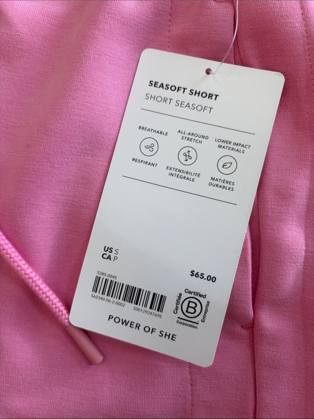 Athleta • Seasoft Shorts Raphanus Pinm Size S NWT - Picture 3 of 4